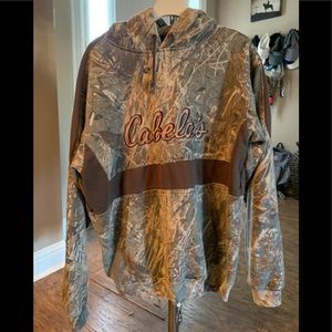 Mens Cabelas camo hoodie large